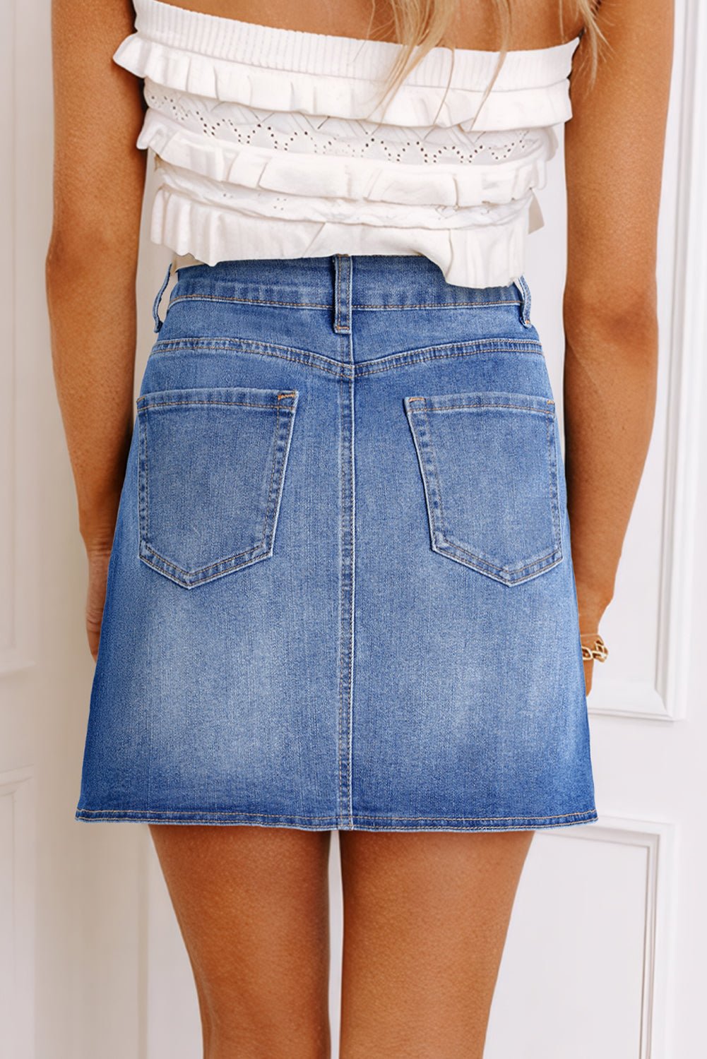 Chic Denim Mini Skirt for Every Wardrobe - The Charming Petite