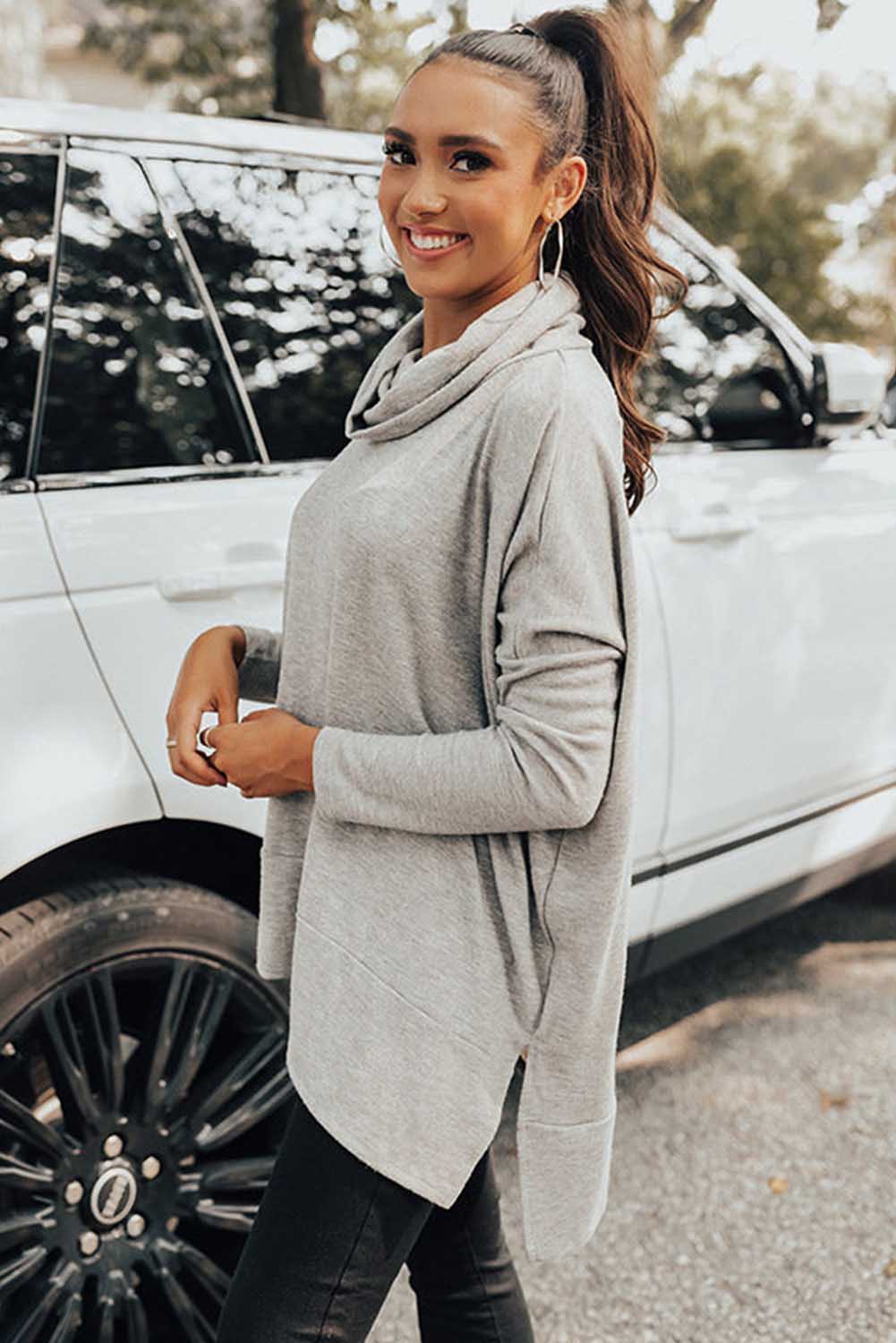 Stylish Cowl Neck Tunic: Comfort Redefined - The Charming Petite