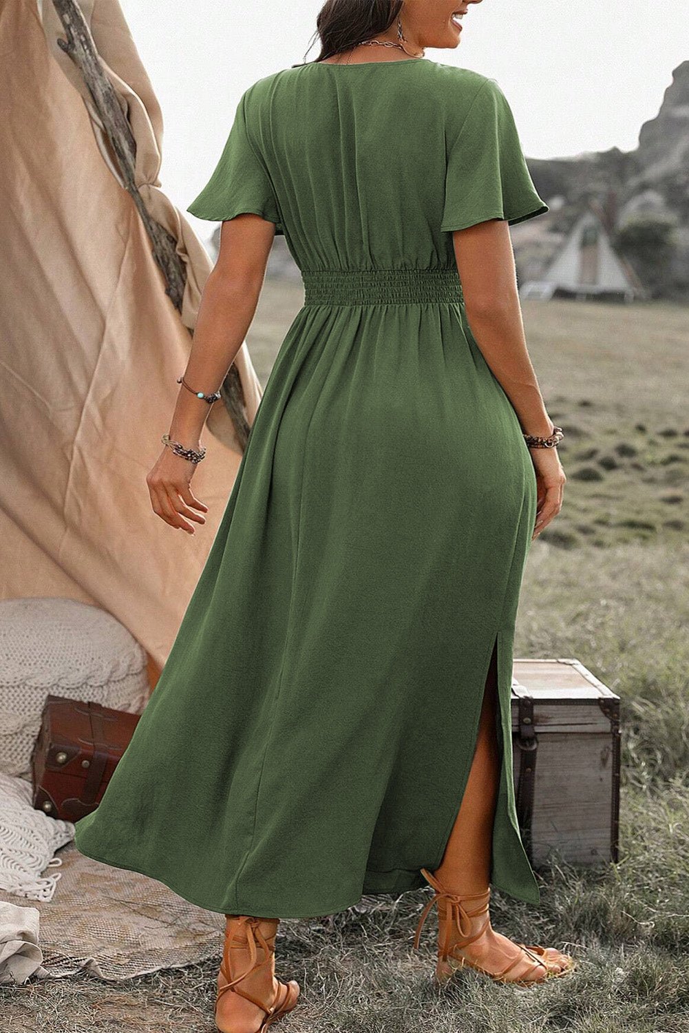 Versatile Green Dress for All Occasions - The Charming Petite