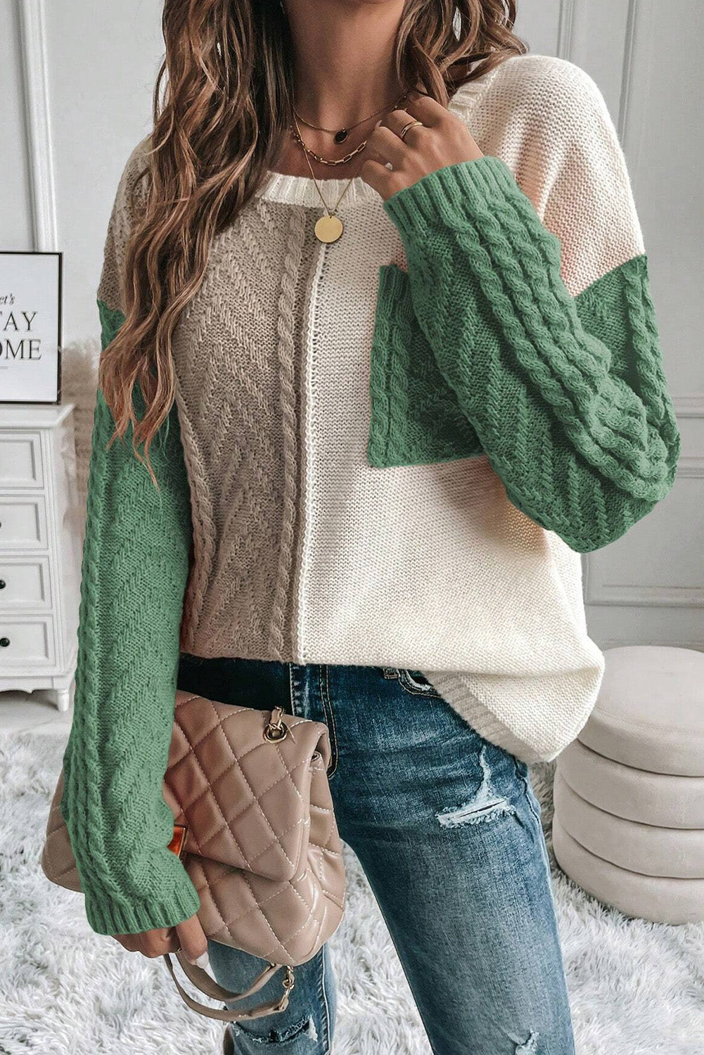 Trendy Colorblock Sweater for Modern Wardrobes