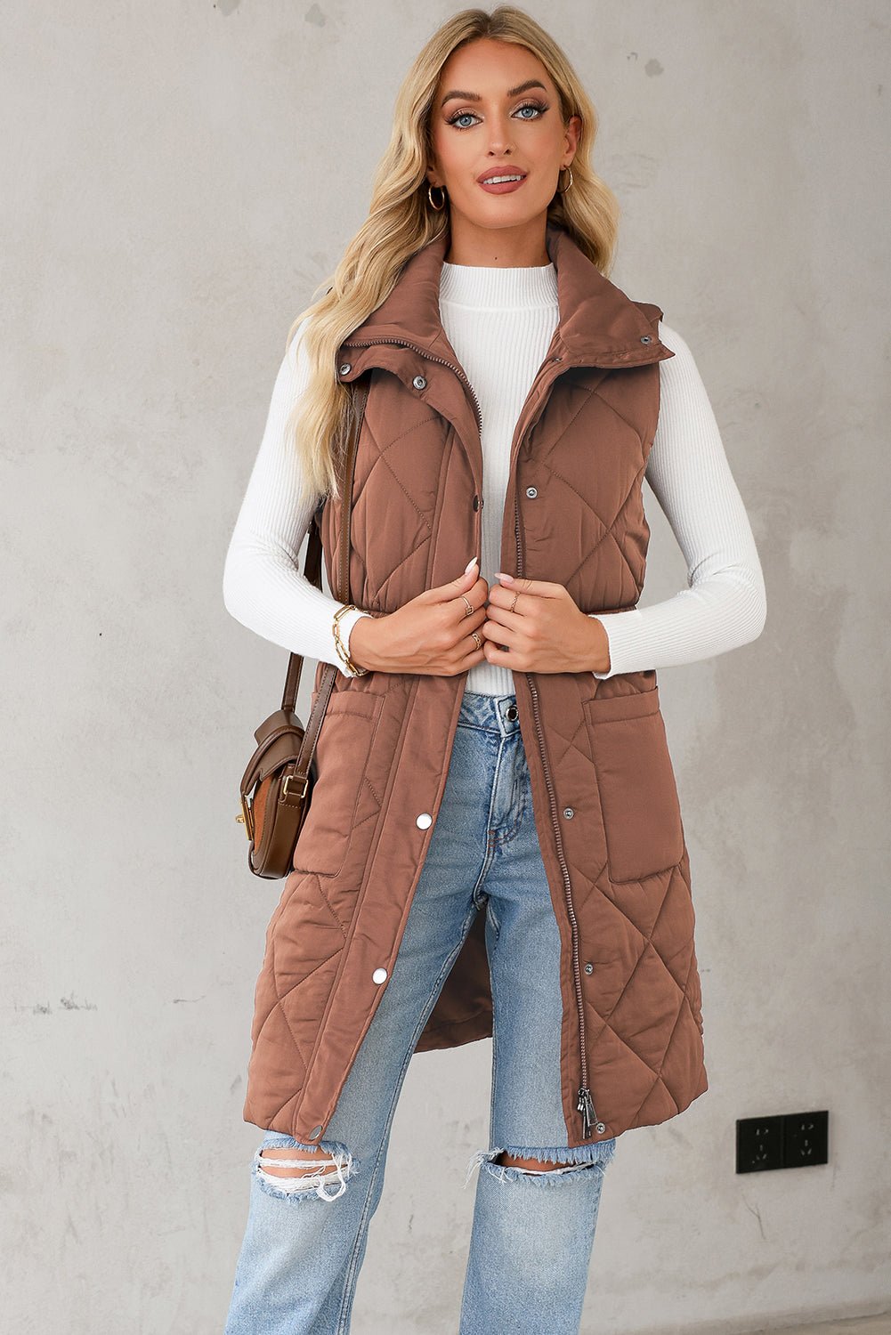 Black or Coffee Puffer Vest: Chic Comfort Redefined - The Charming Petite