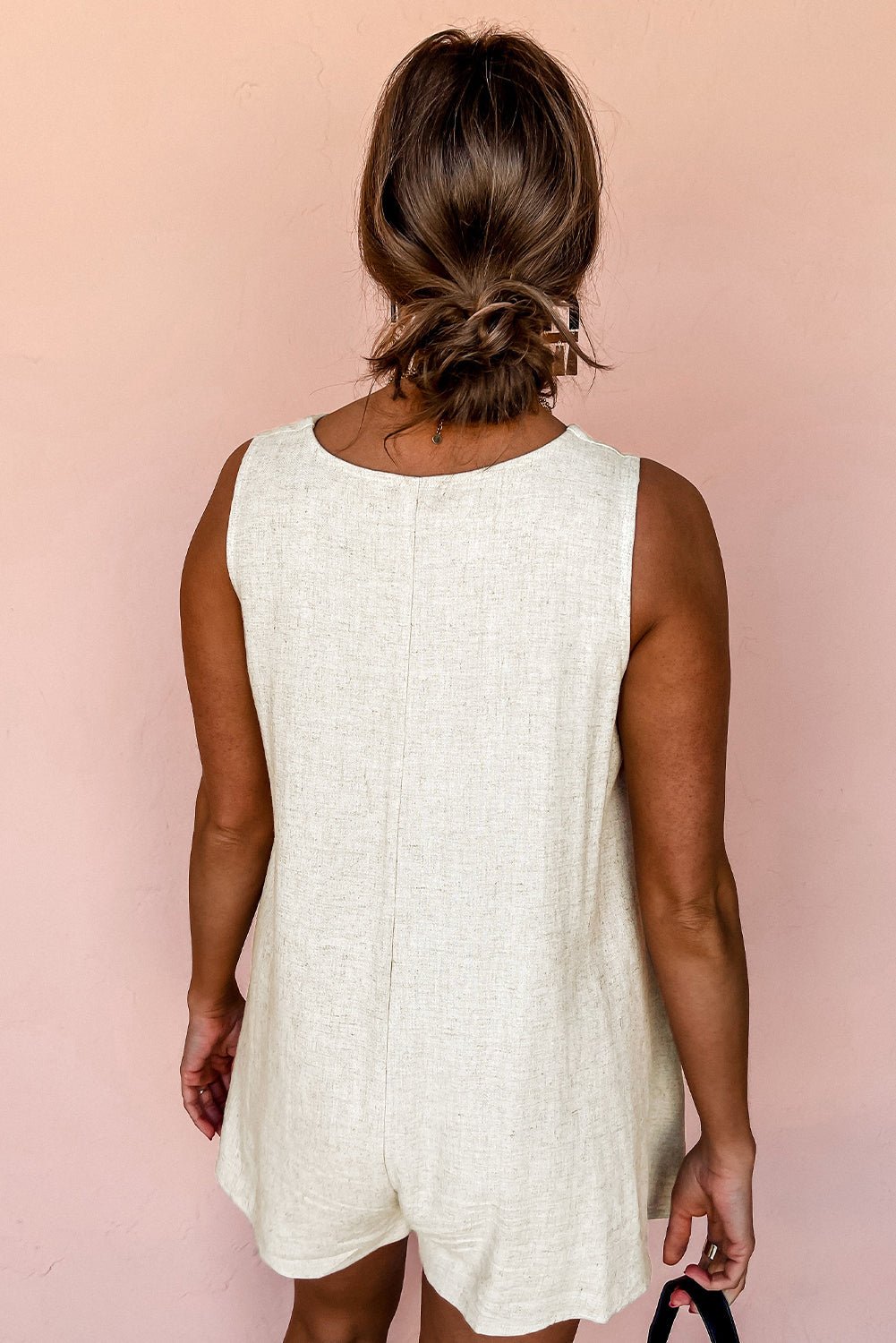 Chic Beige Romper: Summer's Must - Have Outfit - The Charming Petite
