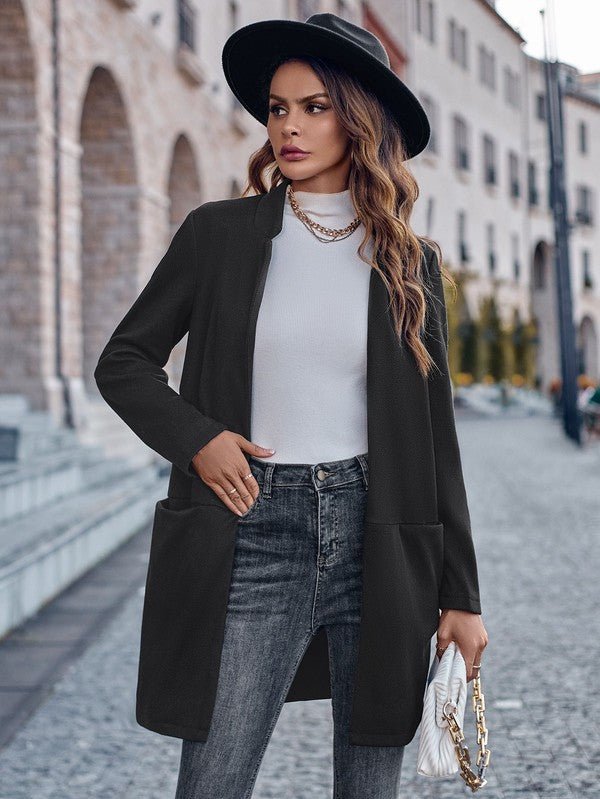 Elegant Long Blazer in Classic Colors - The Charming Petite