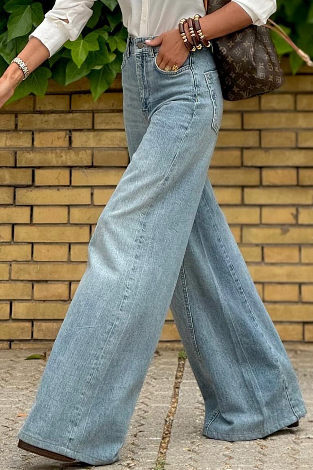 Retro Dusk Blue Flared Leg Jeans - The Charming Petite