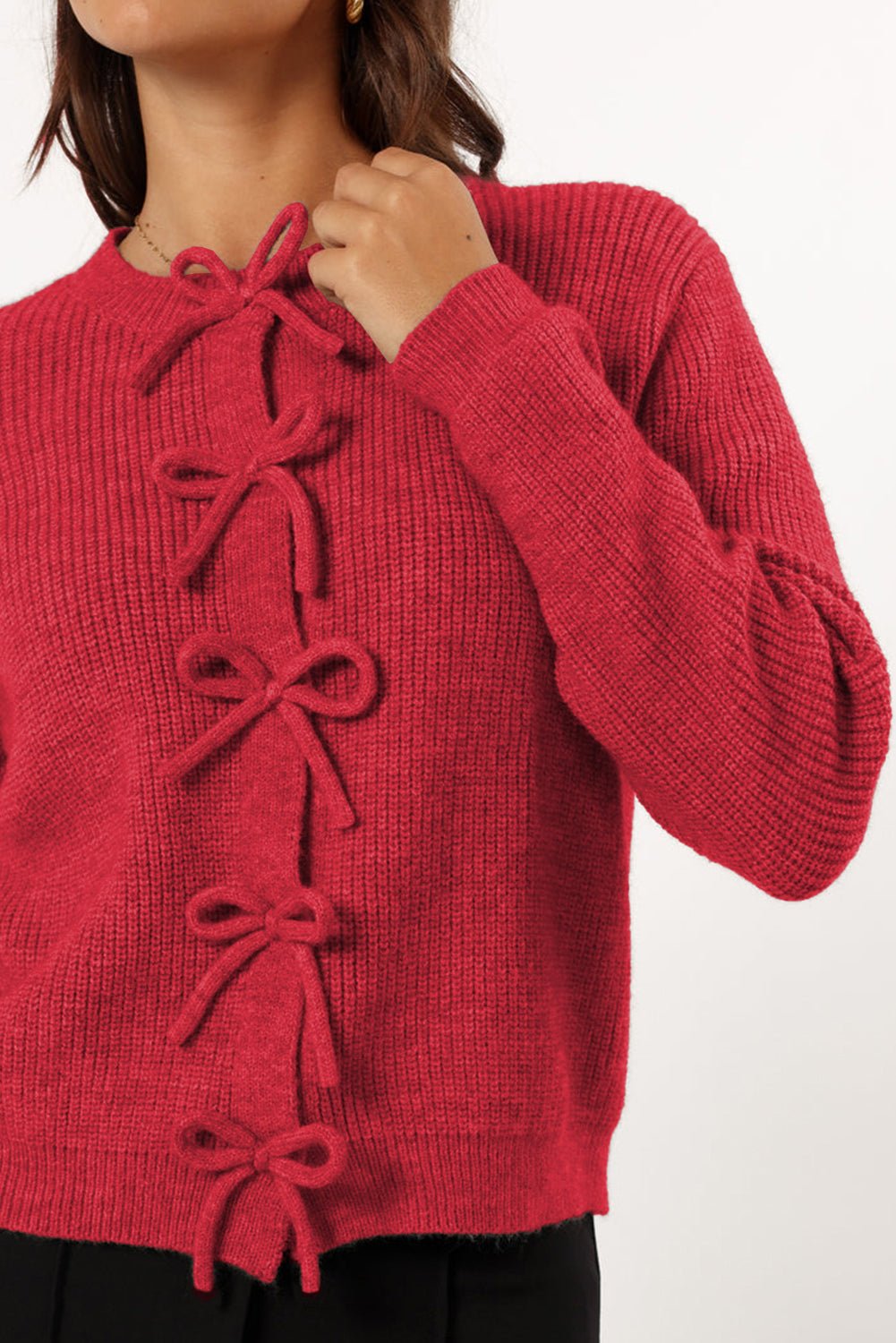 Versatile Charm: Bow Front Cardigan - The Charming Petite