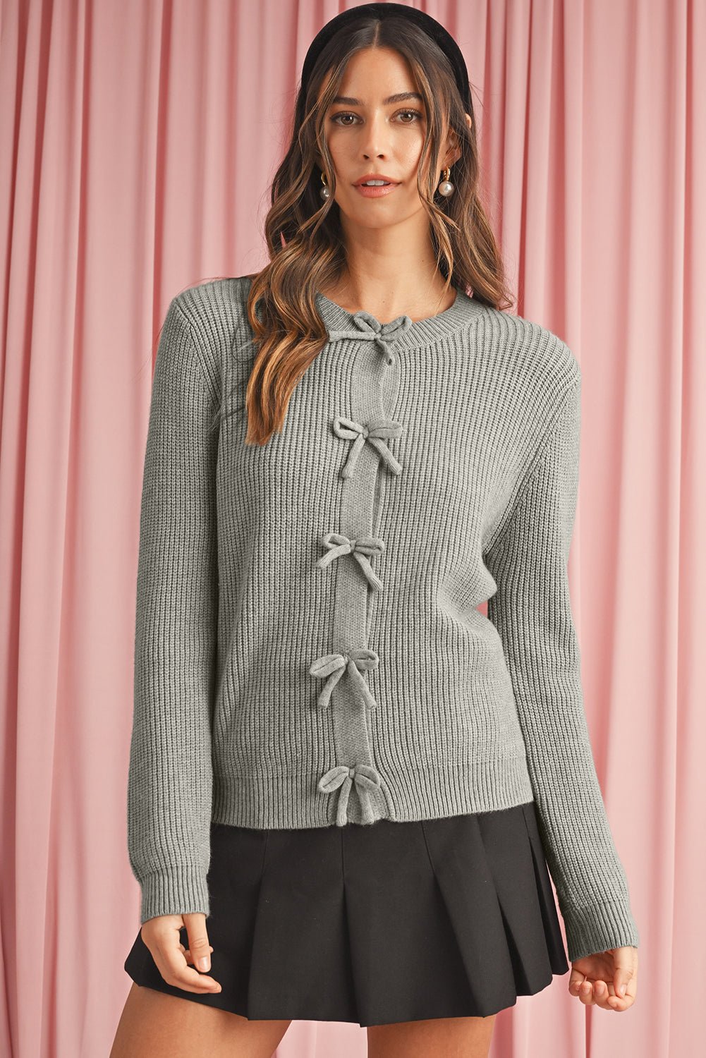 Versatile Charm: Bow Front Cardigan - The Charming Petite