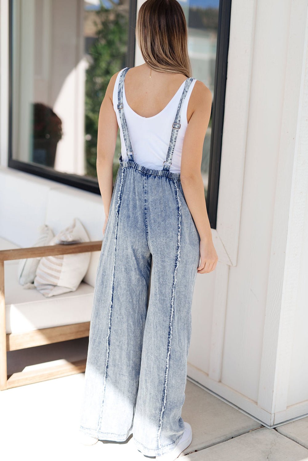 Versatile Denim Overalls: Blue or Gray - The Charming Petite