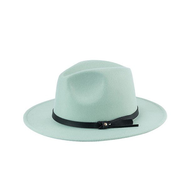 Classic Felt Fedora Top View Mint- The Charming Petite