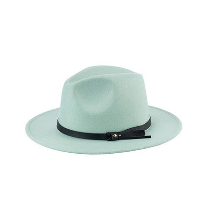 Classic Felt Fedora Top View Mint- The Charming Petite