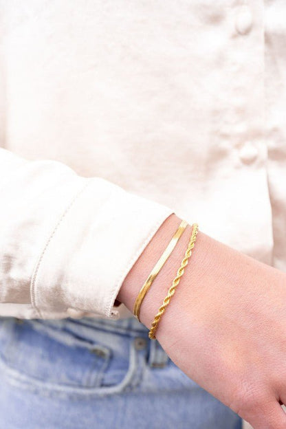Luxe Gold Rope Bracelet - The Charming Petite